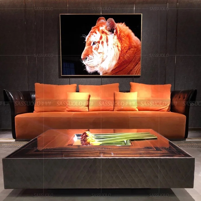 
Sassuolo postmodern unique design diamond diagonal 1.3 m tea table 