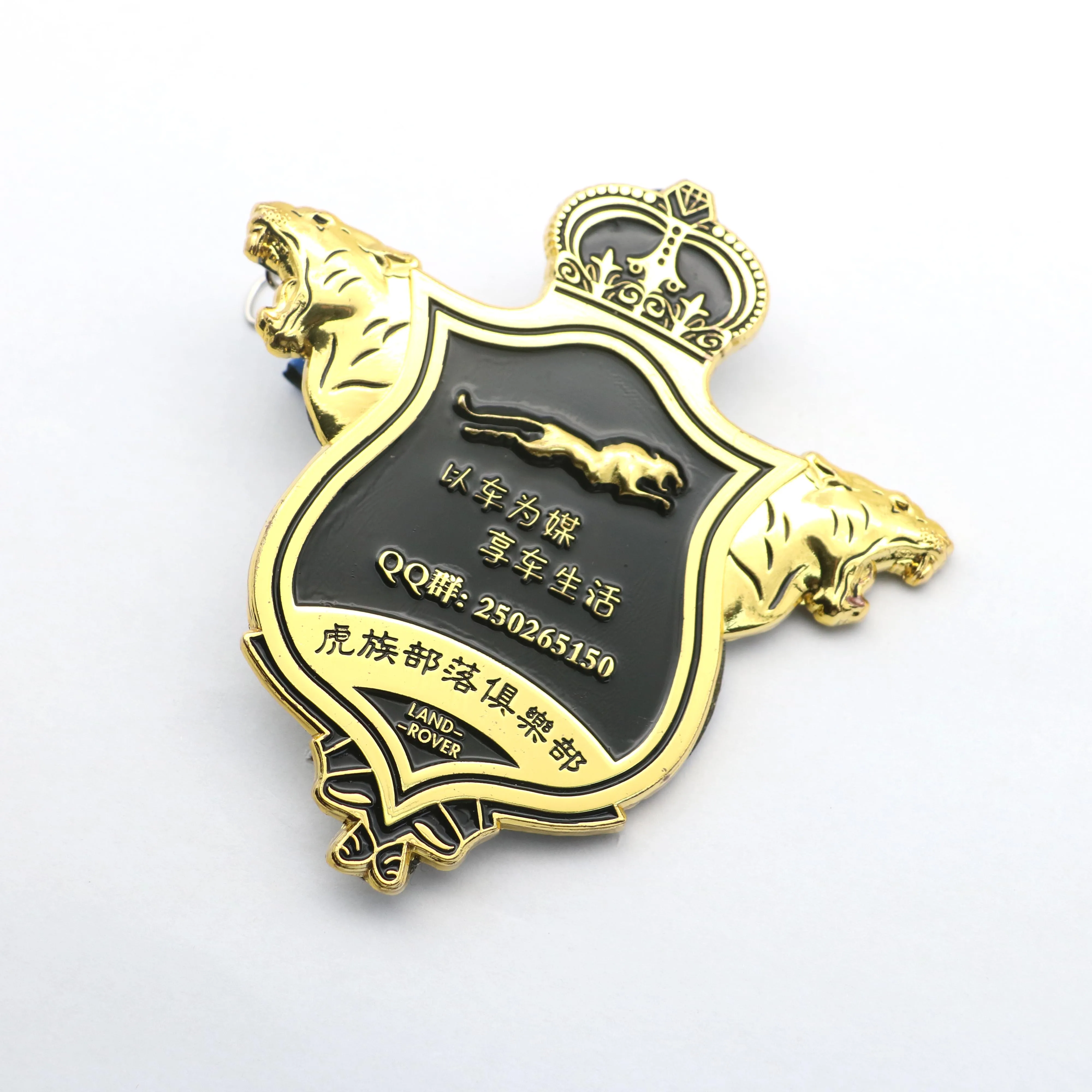 Custom Metal Chrome Emblem Car Logo Badge With 3M Adhesive