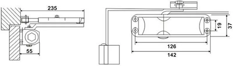 
Pistons Door Closer , Silent Door Closer 