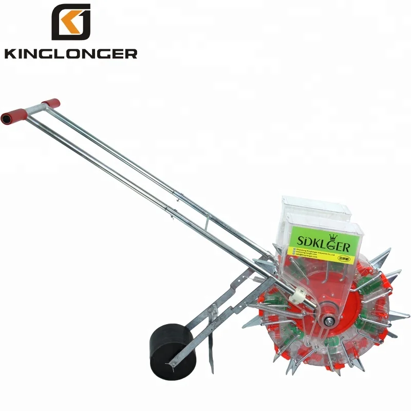 hand push manual planter with fertilizer