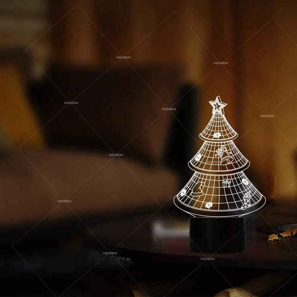 3d illusions led christmas tree light christmas for nice gifts FS-2823 3d night light 3d led light christmas