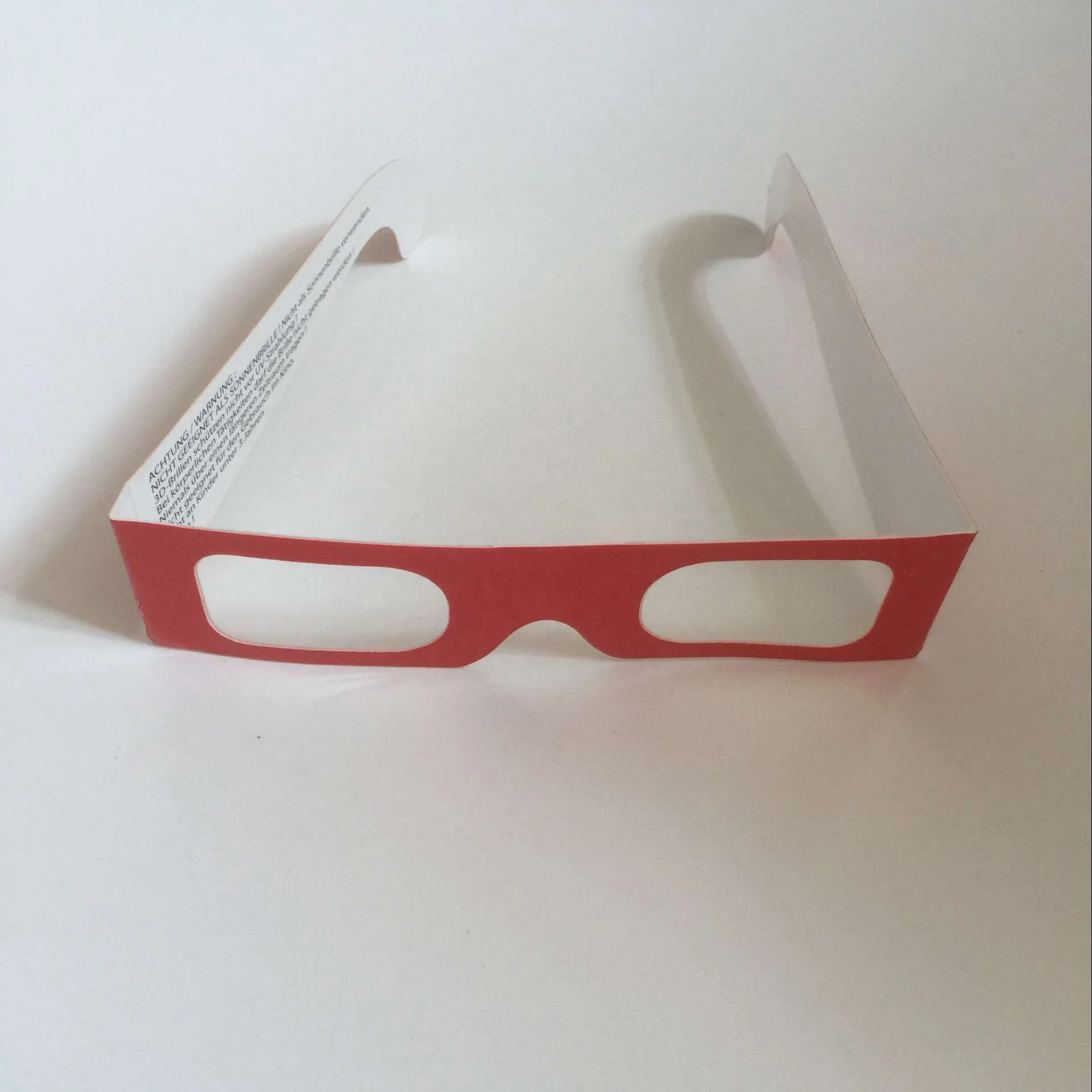 
custom logo chomadepth 3D paper glasses for kids 