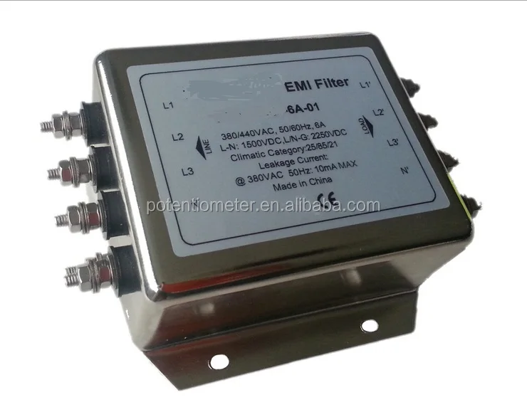 EMI noise filter with spare fuse with switch