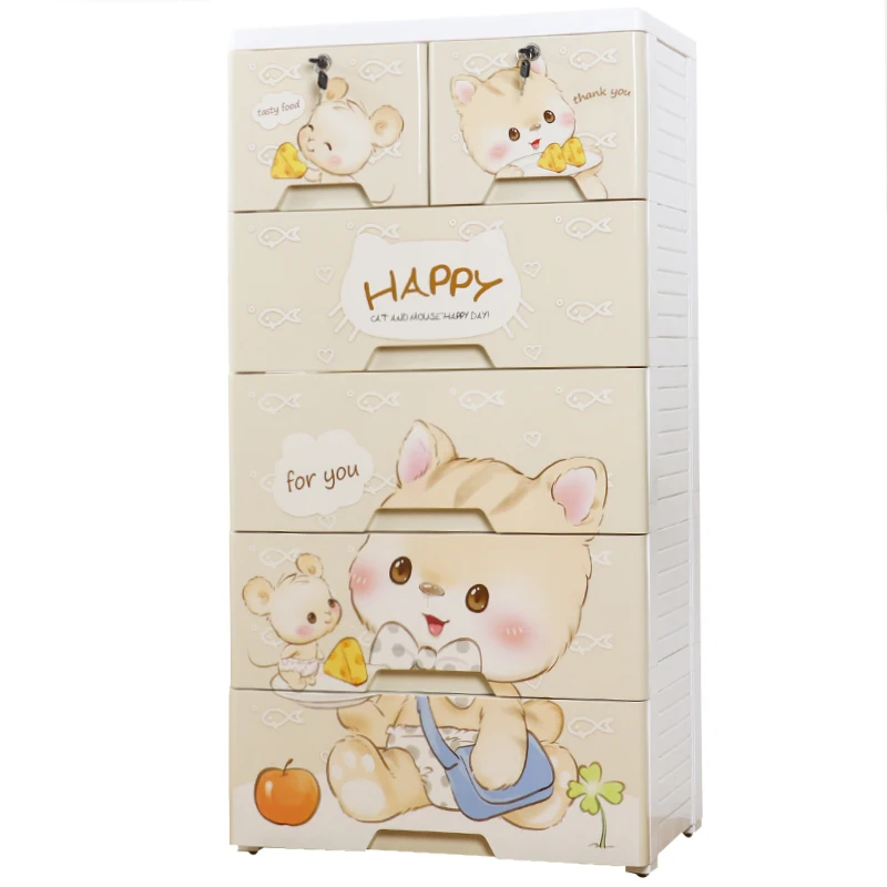 
2018 Good Quality household baby plastic storage cabinet 