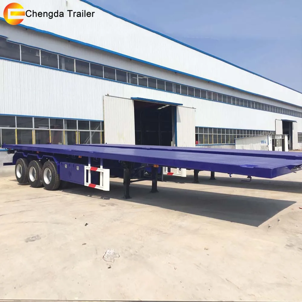 20ft 40ft Container semi trailer flatbed trailer dimensions