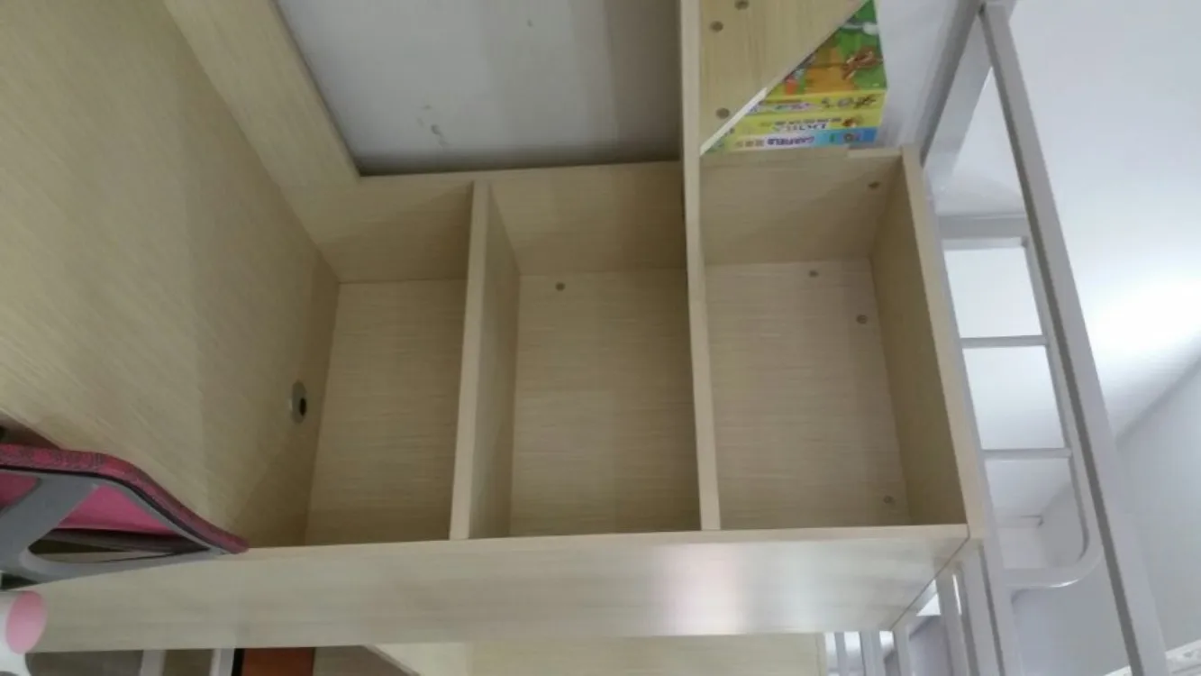 Многофункциональная металлическая двухъярусная кровать со стальной рамой для общежития, со столом и шкафом/комбинация