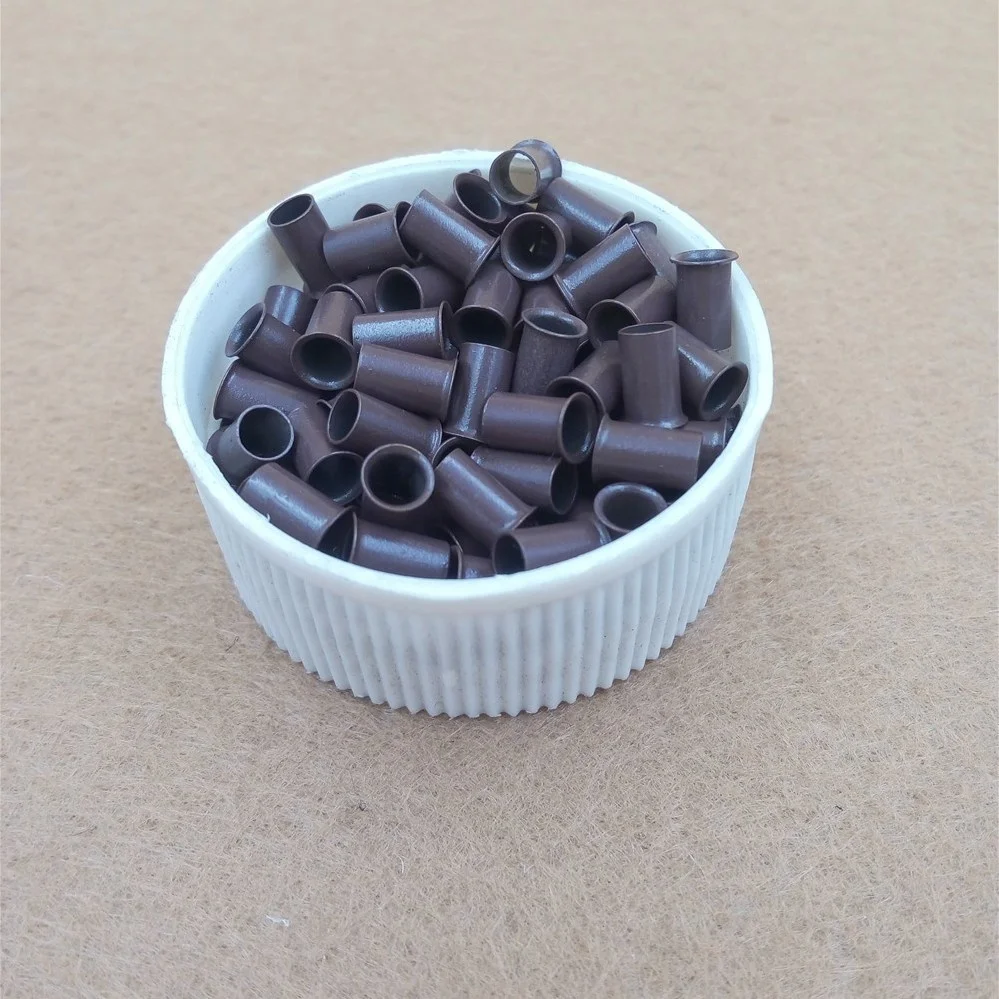 3.4x3.0x6.0mm flared copper tube euro locks for I tip hair extensions micro rings links beads