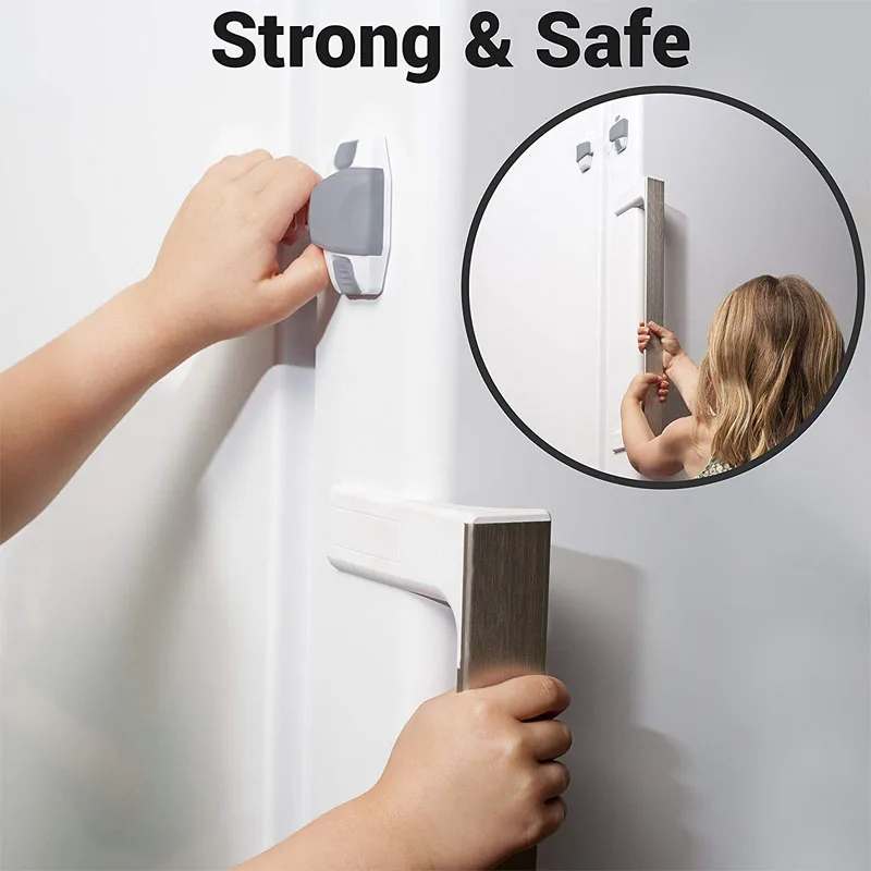 Baby Safety Cabinet Locks  Latches to Child Proof Cabinets, Drawers, Fridge and Toilet