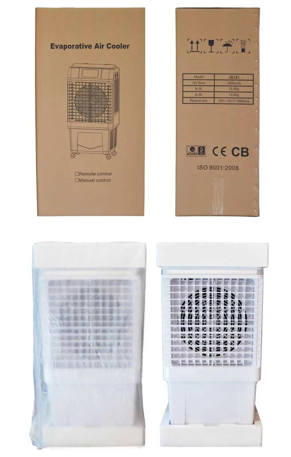 
New arrival evaporative water cooling air cooler fan with remote 
