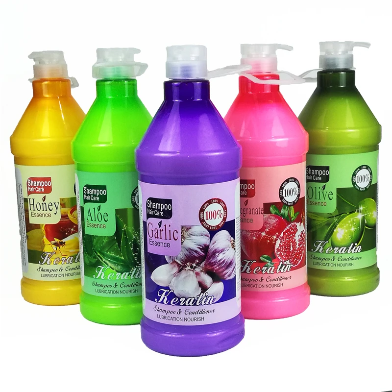 Parya Royal olive garlic honey aloe pomegranate lubrication nourish 2in1 hair care shampoo & conditioner 3000ml  Keratin shampoo