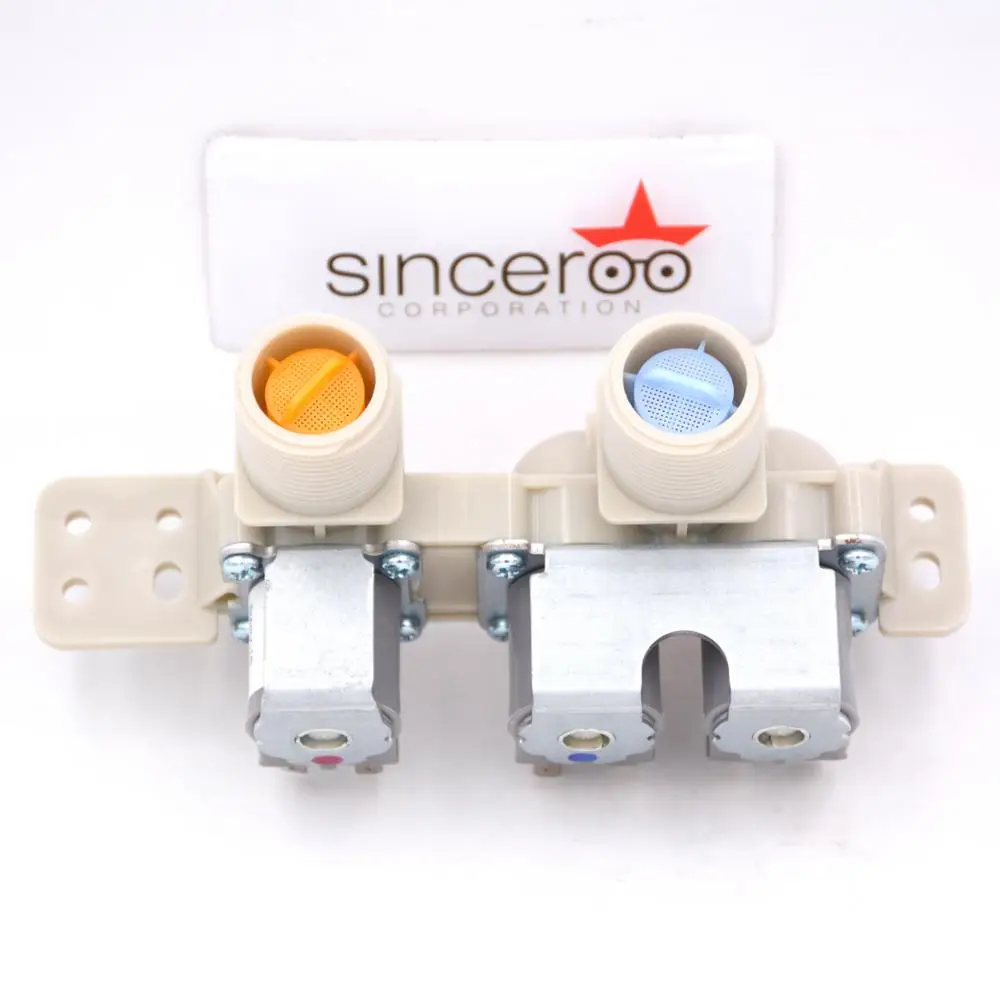 285805 Water Inlet Valve with Mounting Bracket for Clothes Washer 110 VAC/120 VAC, Works with Whirlpool, Maytag, Alliance