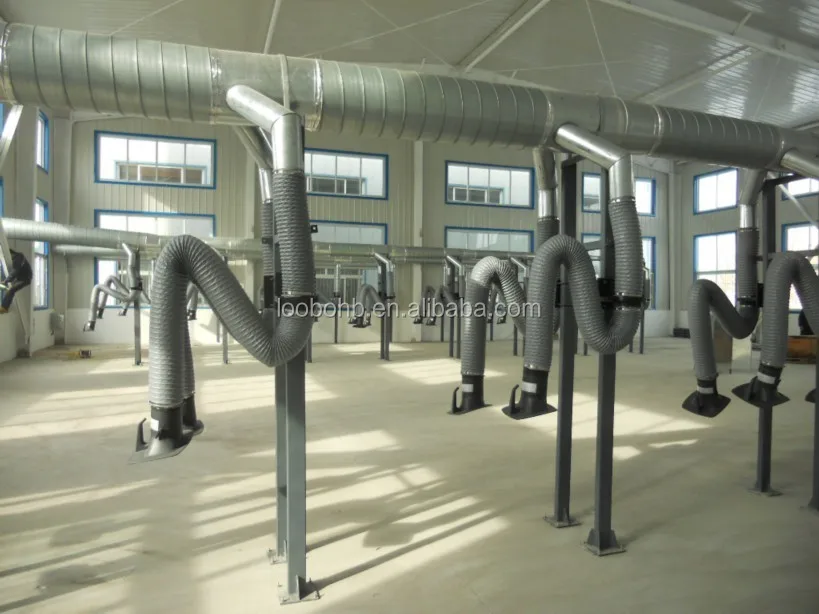 LOOBO universal flexible fume extraction hood Arm/welding fume extractor arm/smoke suction extraction duct