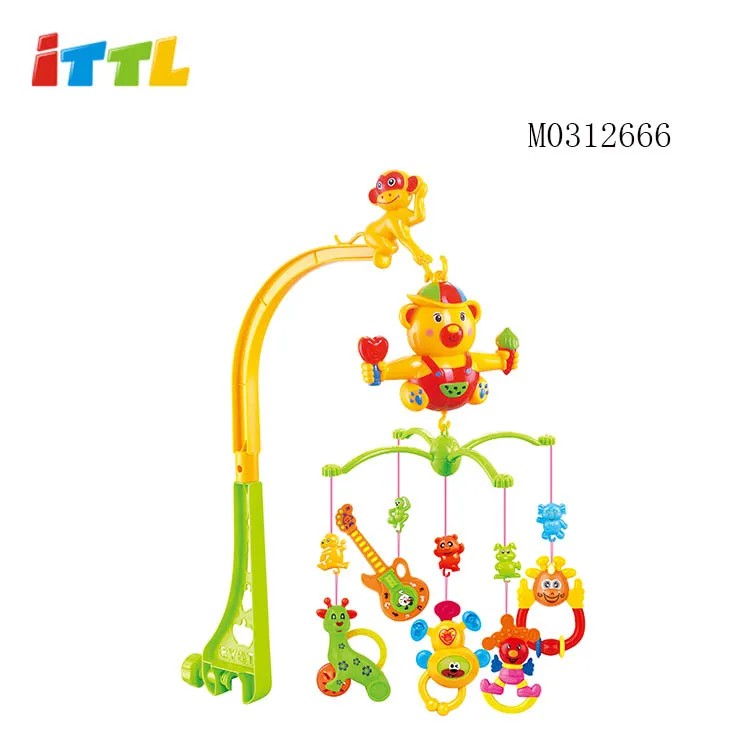 Работающий от батареи подвесная кровать игрушка автомобильное кресло музыкальный мобиль пластиковые детские детский колокол в