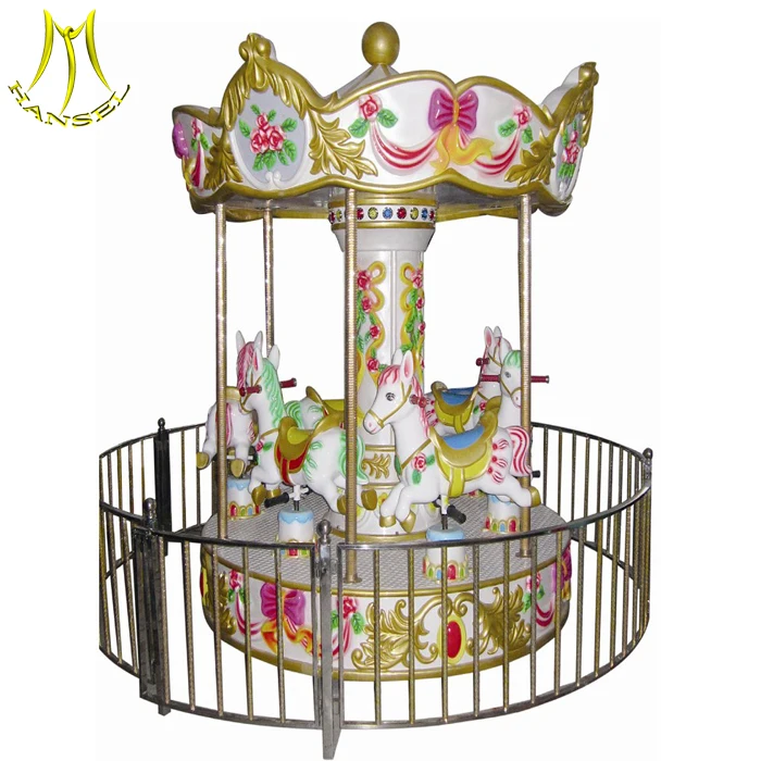 Hansel big carousel with horse and carriage for sale,children coin operated carousel