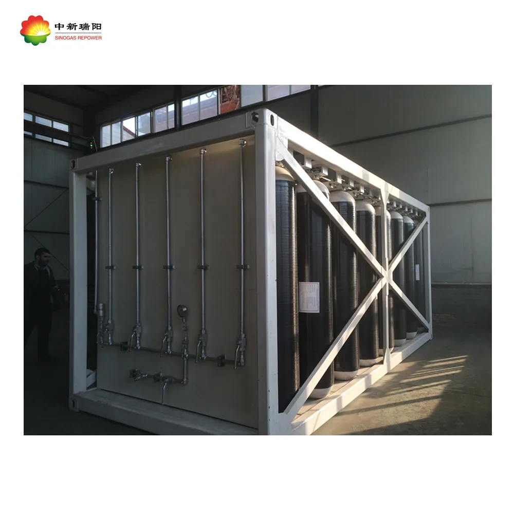 
10ft 20-35 flexible cascade type 2 cylinder skid mounted container for CNG 