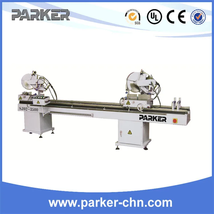 double head miter saw for plastic or vinyl profile/Plastic window door frame making machine/plastic window cutting saw