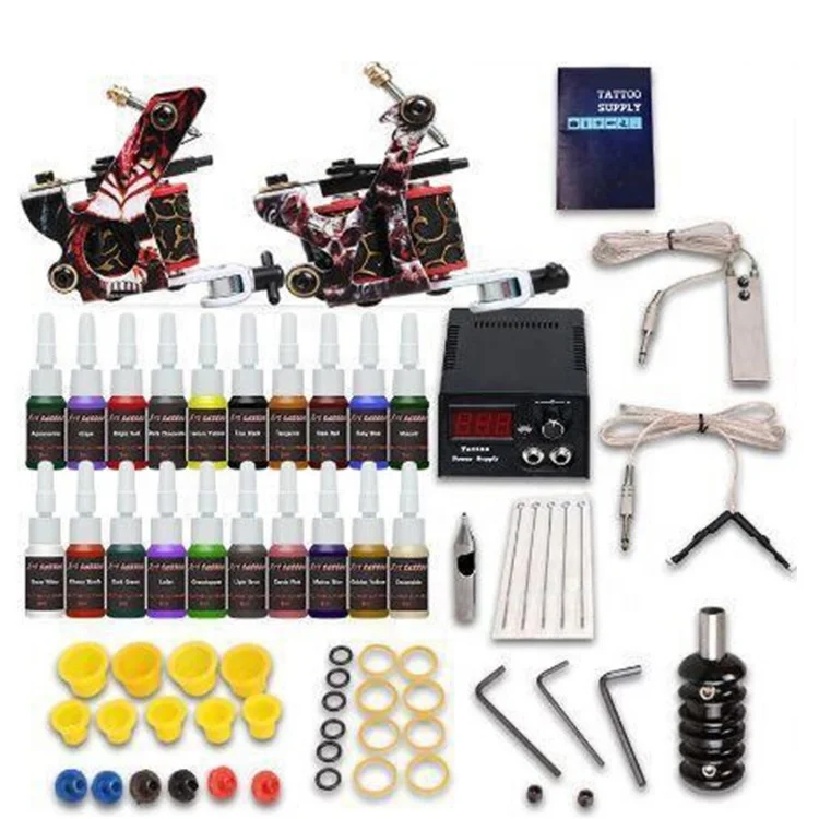 
Wholesale Tattoo Supplies Professional Tattoo Kits Two Tattoo pens machine gun 