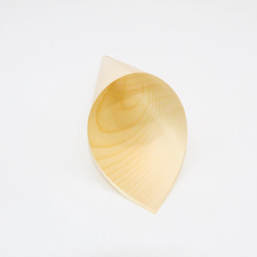 Factory Sale Pine Wood Cone Disposable Sushi Cone