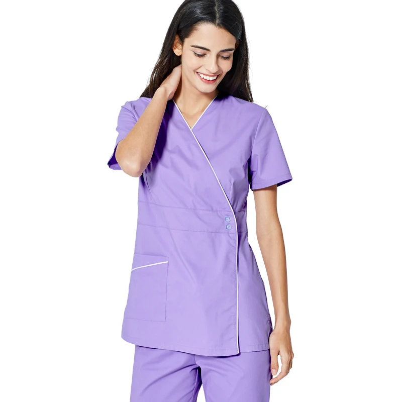 High Quality CVC fabric medical scrub suit for hospital spa salon
