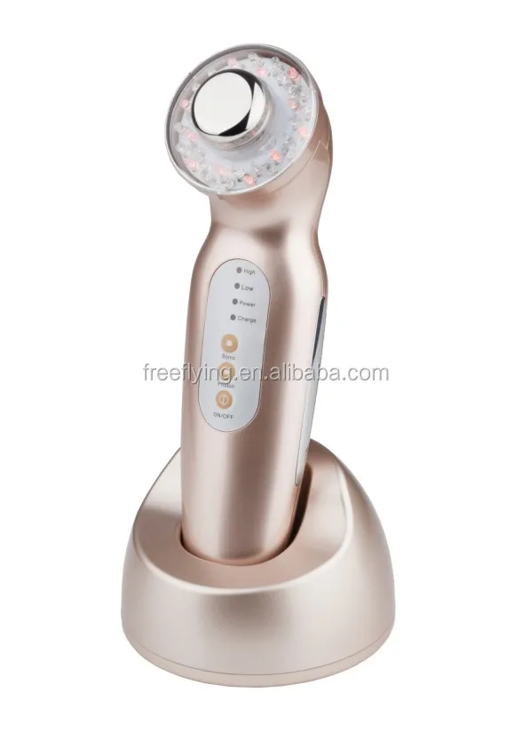 Newest Handheld Home Use Rechargeable Photon Ultrasonic Skin Care device FF1388B ultrasonic massager ion infrared facial massage