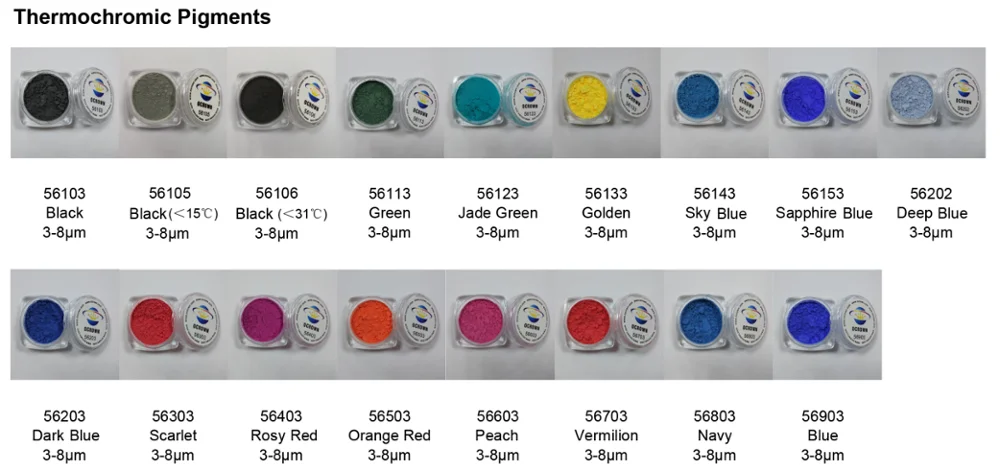 Good quality thermochromic pigments heat sensitive powder for ceramic, paints, coatings, nail polish