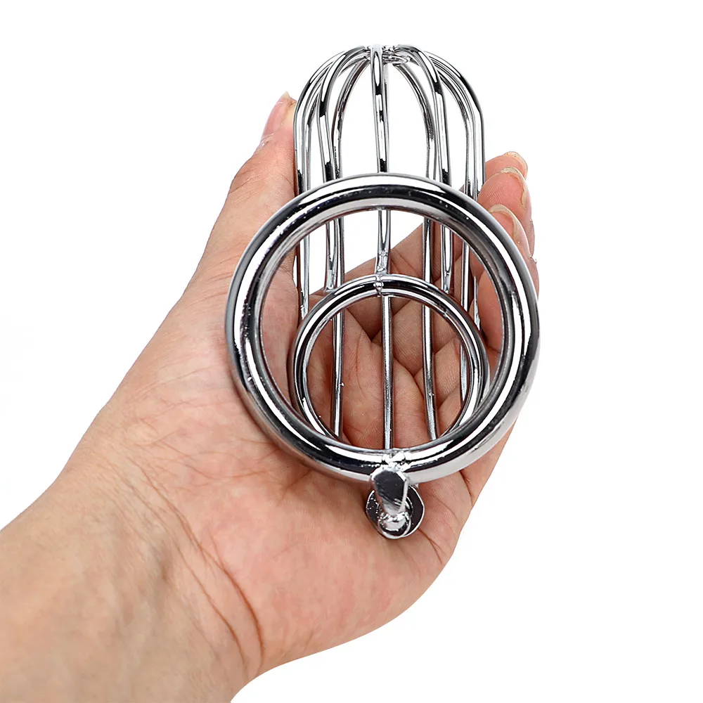 Lockable Stainless Steel Cock Cage Penis  Ring Sleeve Lock Cock Chastity Device Chastity Belt Cock Cage