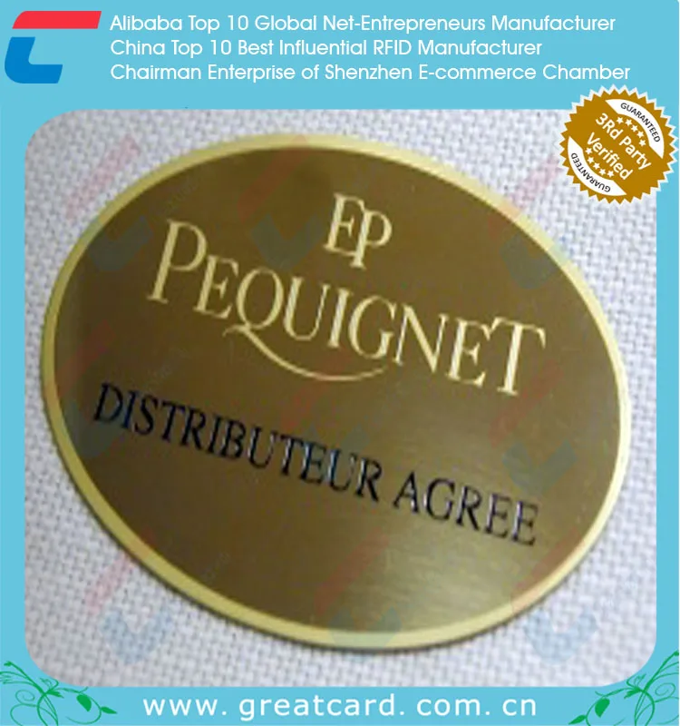 
Metal Furniture sign / Brass name plate, Bronze nameplate 