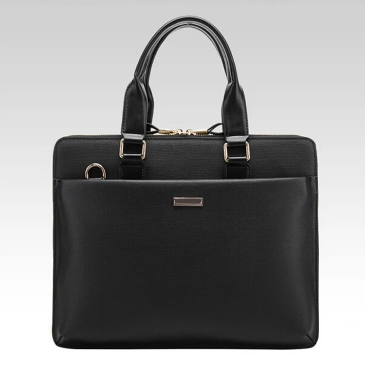 
High end custom 15 inch European luxurious brown grey men cowhide genuine leather laptop briefcase bags 