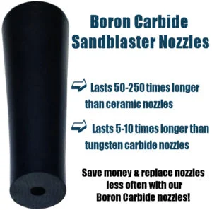 OEM american thread boron carbide wet jet nozzle for existing pressure blast equipment