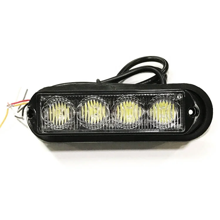 12v 24v 5.5 inch 4LED red blue white green amber traffic warning signal brake led security car orange strobe light