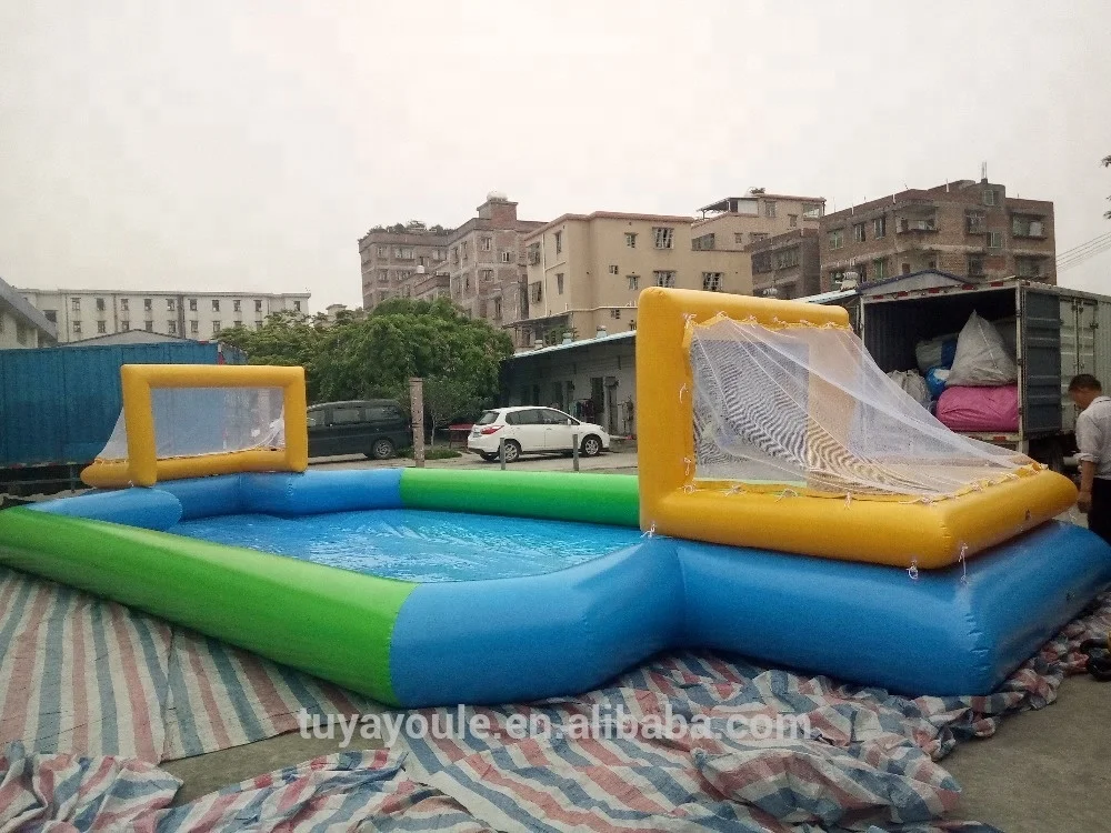 
Cheap price PVC0.9mm 6*12m inflatable football court water soccer court inflatable soccer filed 