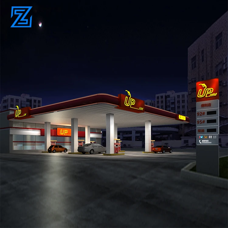 Fuel dispensing equipment petrol station steel structure signboard petrol stations