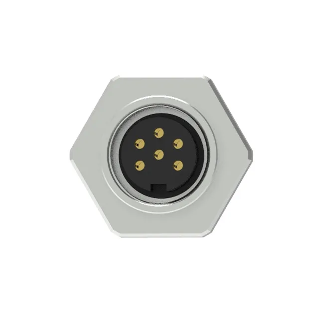 
Front mount with solder cup M16 6 pins male receptacle circular connector 