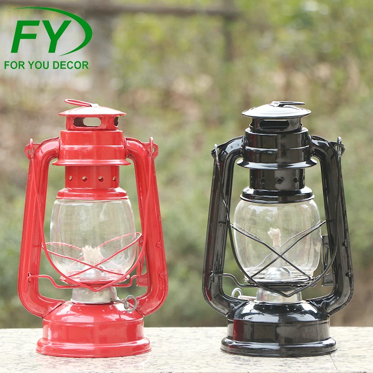 
Wholesale garden torch metal holder glass kerosene oil lamp 