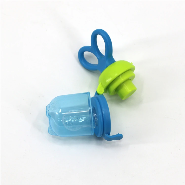 cheap price bpa free silicone material baby fruit food pacifier feeder with cover with box