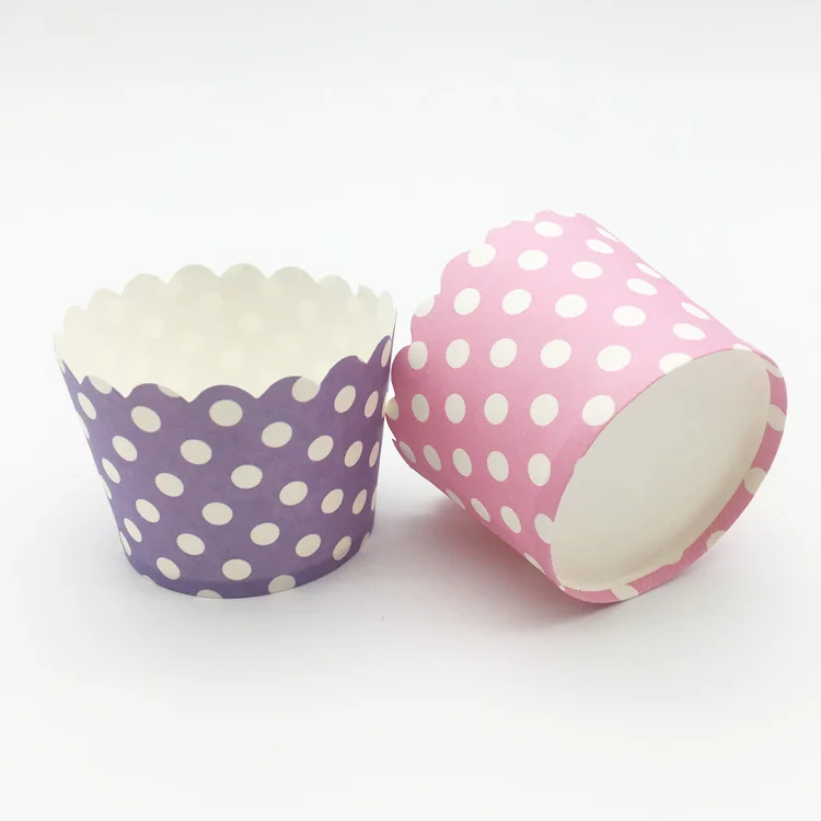 Medium Round High Temperature Resistant Oven-safe Waved Muffin Paper Baking Cup cake Cup Liner