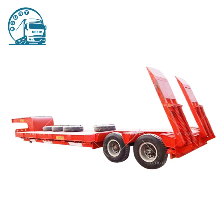 
Side extension bulldozer transport lorry trucks low bed semi trailer for sale 