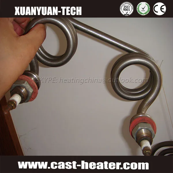 CE Approval Electric Coil Spiral Shape Tubular Heater For Water Heating