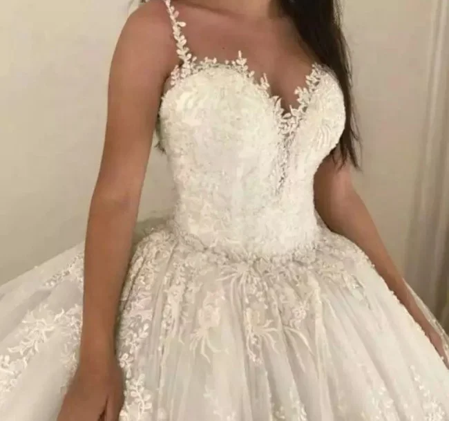 Turkey Istanbul Patterns Lace Ball Gown Wedding Dress