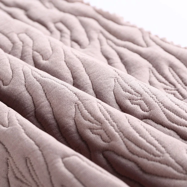 Good quality polyester single sided quilted jacquard pu coated padded puffer fabric