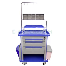 AG-NT003A1 Widely used emergency drug treatment portable ABS nursing trolley on wheels