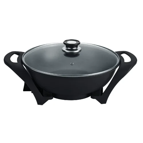 Round aluminum die-cast golden electric cooker frying pan