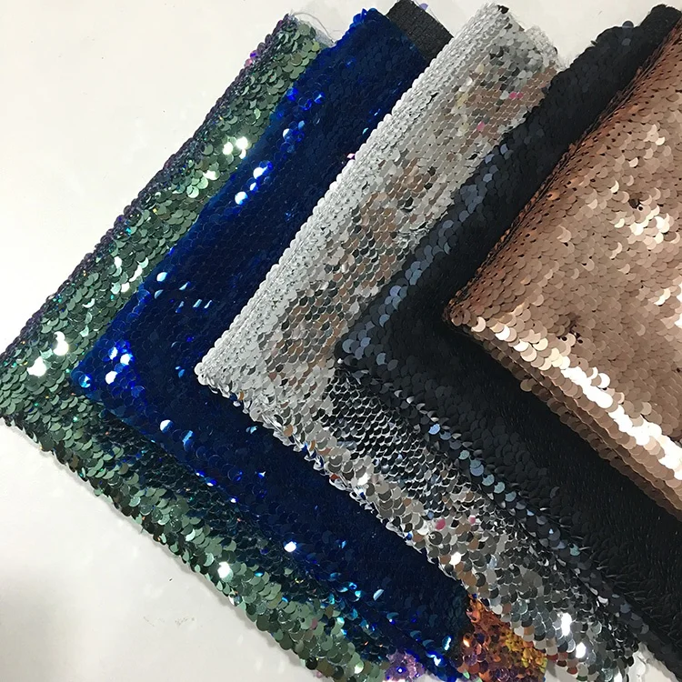 Оптовая продажа с фабрики горячая Распродажа изготовленная на заказ цветная двухсторонняя клетчатая плетеная сетчатая ткань блестками из 100% полиэстера Чжэцзян