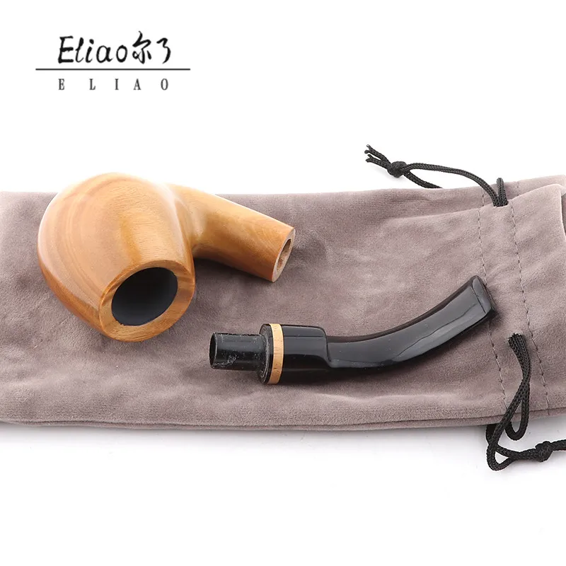 Eliao wholesale Customizable Natural smoking pipe Green Sandalwood Smoking pipe
