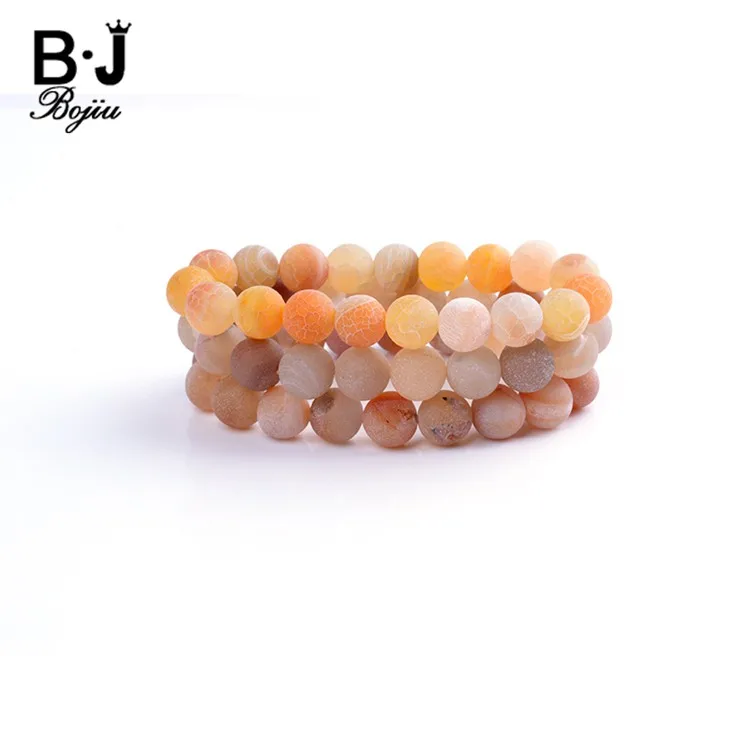 Lava Stone Set Crystal Charm Bead Fashion Jewelry Bracelet Stack For Women