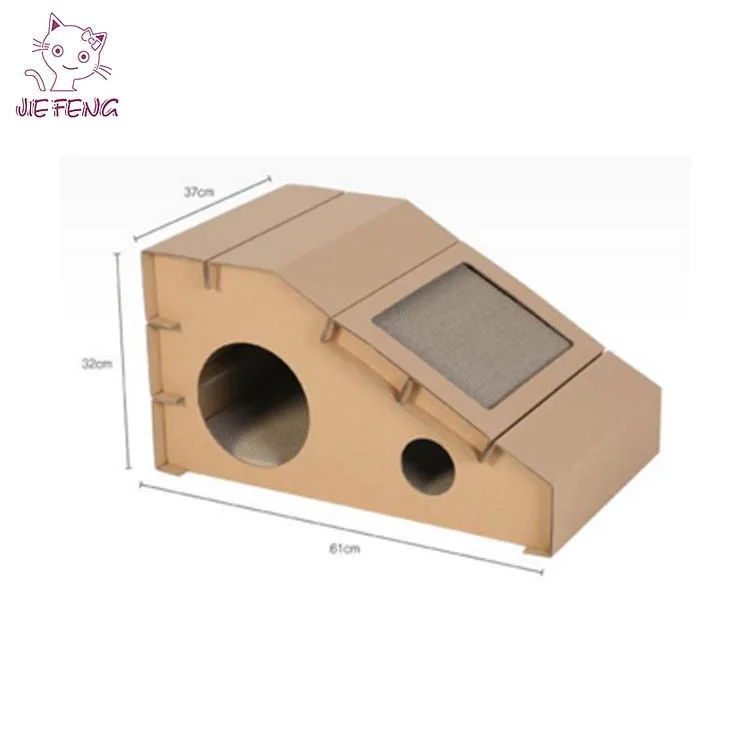 Unique design cat house cardboard indoor cat house