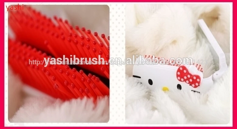 привет китти изображений и логотип складной волосы щеткой с зеркалом