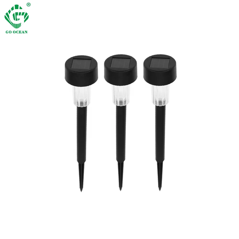 
New Hot Useful Outdoor Black High Lumen Led Solar Bollard Lights For Landscape Pole Path Garden Decking Lamps 