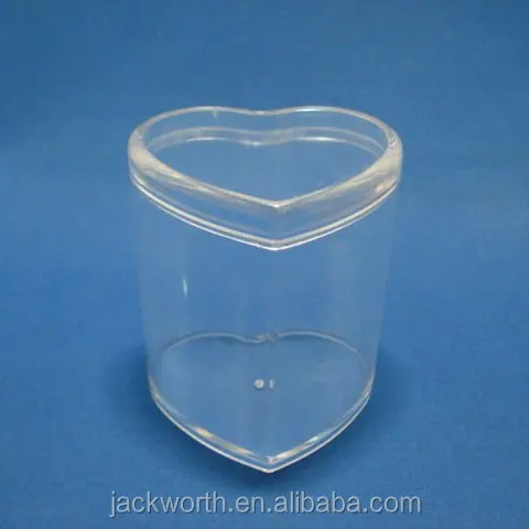 Heart Shape Acrylic Heart Candy Box Case