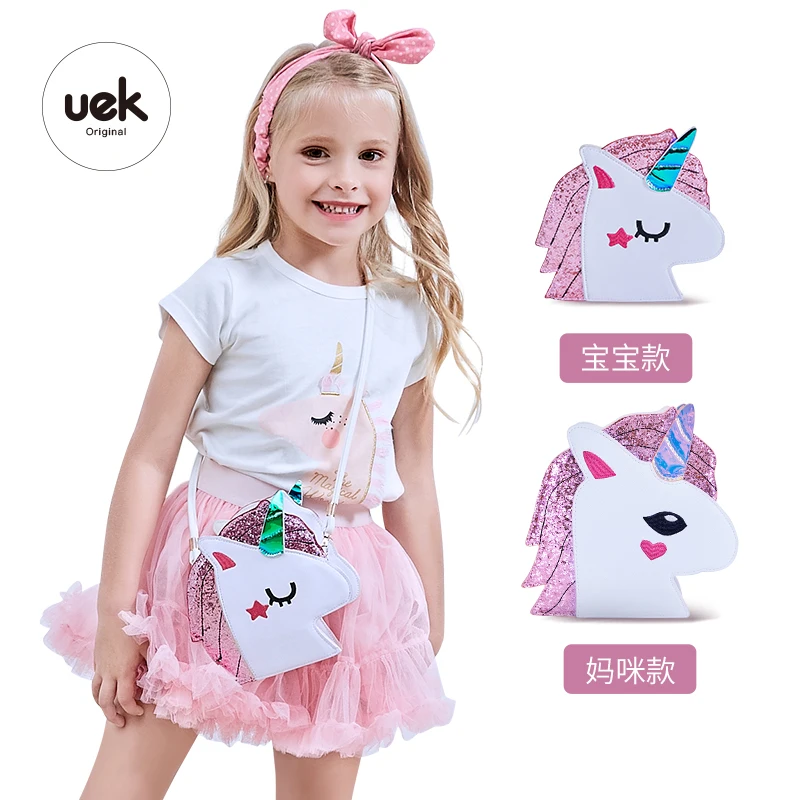 Uek детский Забавный Единорог Рождественский подарок 3d сумка через плечо сумка для девочки сумка